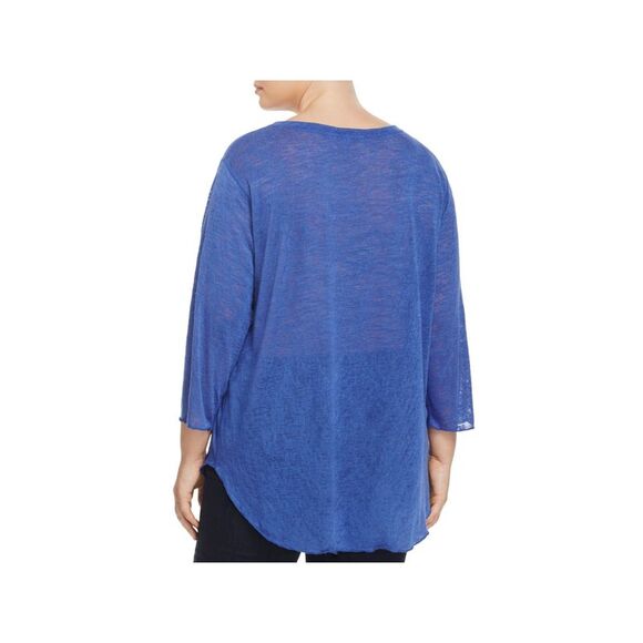 NALLY & MILLIE Womens 3/4 Sleeve Round Neck Top - Picture 2 of 2